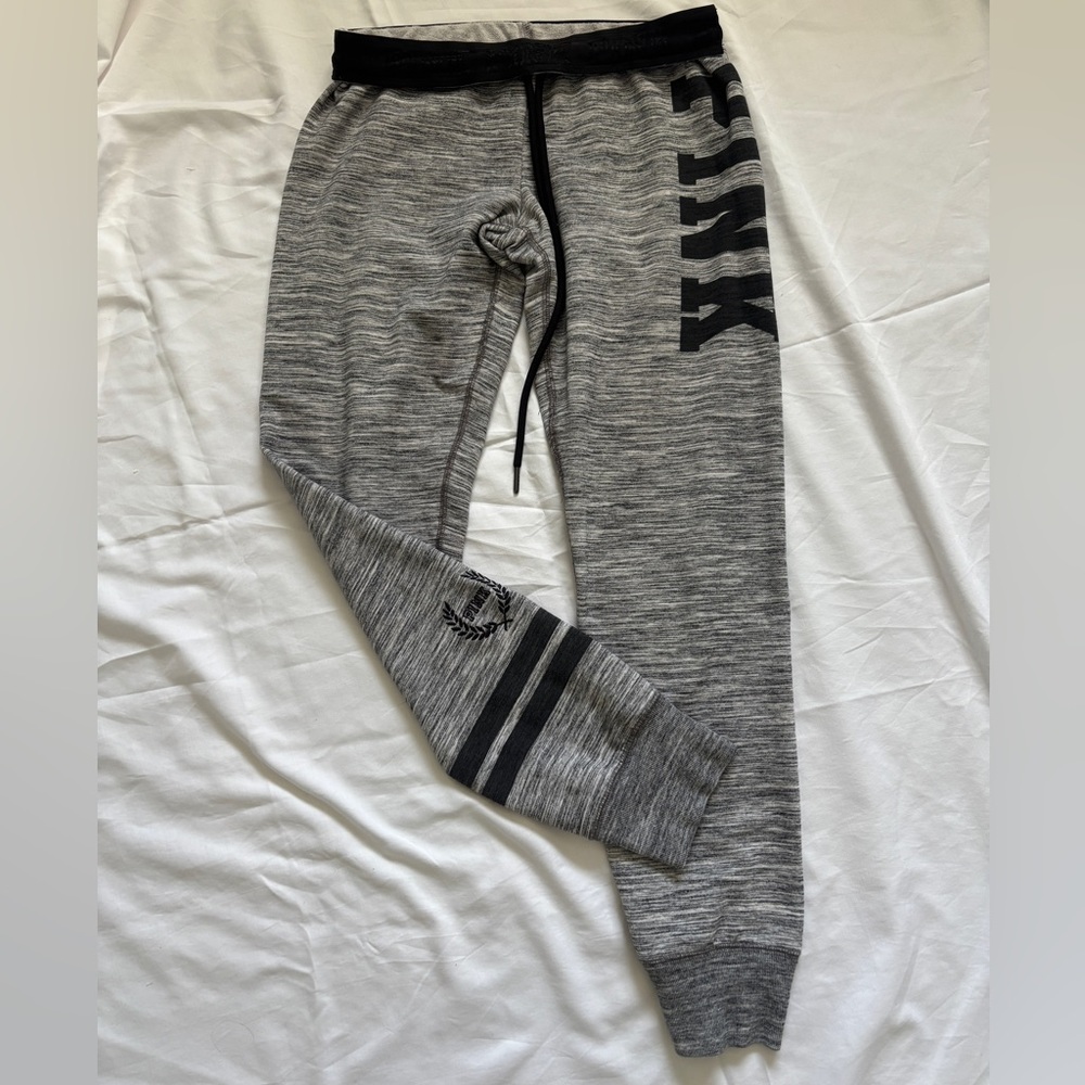 Victoria’s Secret PINK Gray Joggers with Black Accents size S